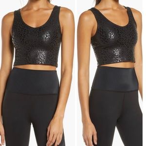 Beyond Yoga Back Flip Leopard-Print Cropped Tank